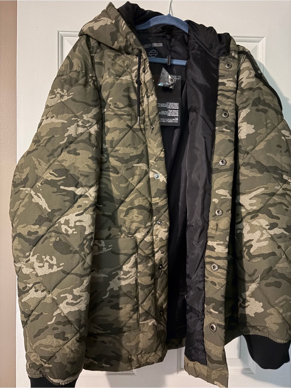 NWT Harley Davidson Forever Camouflage Hooded Men's Jacket Sz 2x- Large